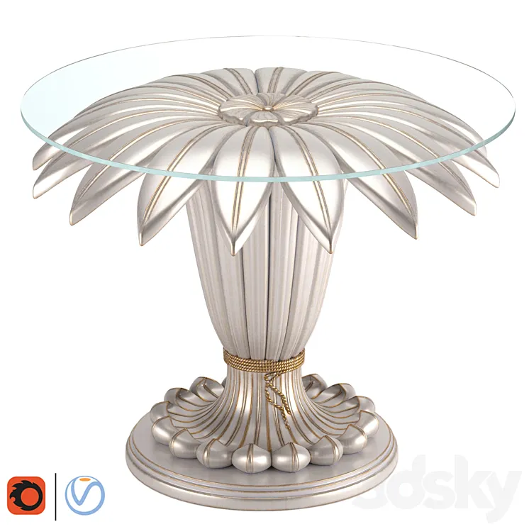 Dining Table by Caracole Compositin 3D Model Free