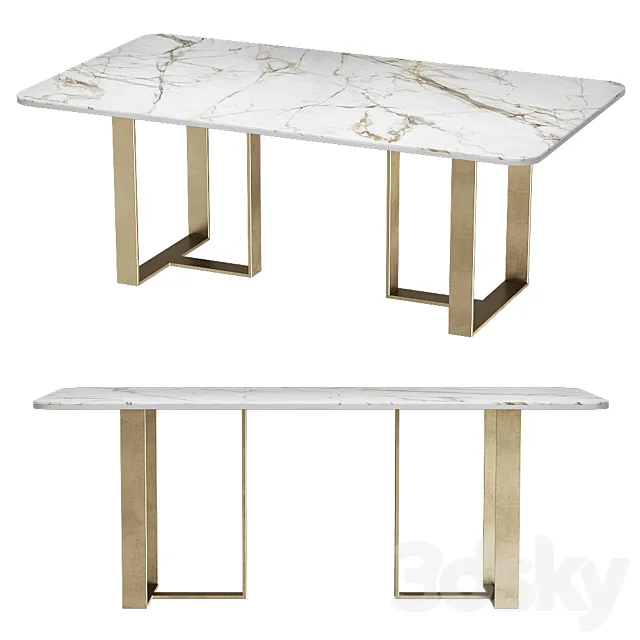 dining table carey wooden kors 3DModel