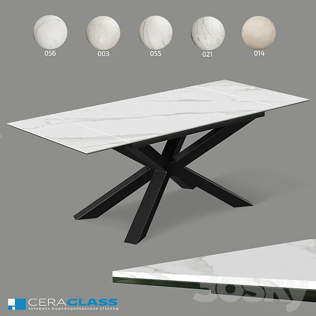 Dining table CERAGLASS CGP-000_J 3D Model