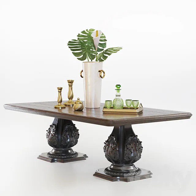 Dining table Chelini Art.1145 + 6016 3D Model