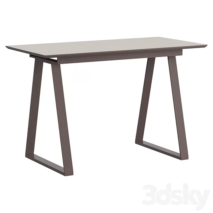 Dining table Detroit folding 120-160 * 80 beige 3D Model