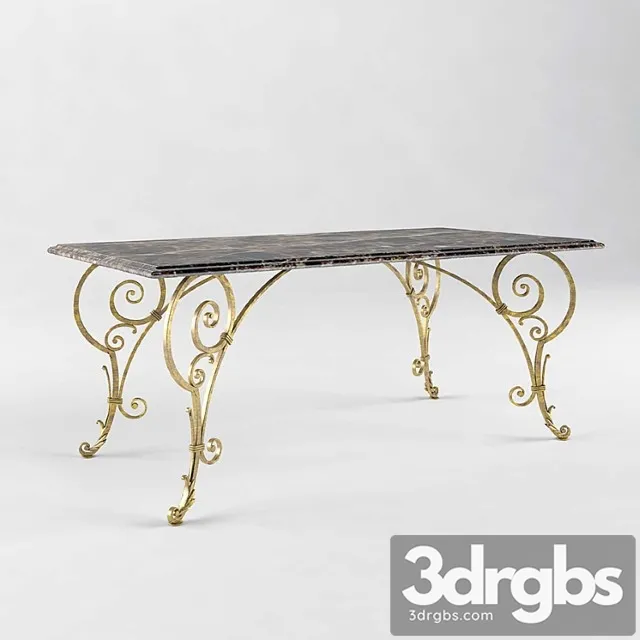 Dining table forged 2 3D Model Free