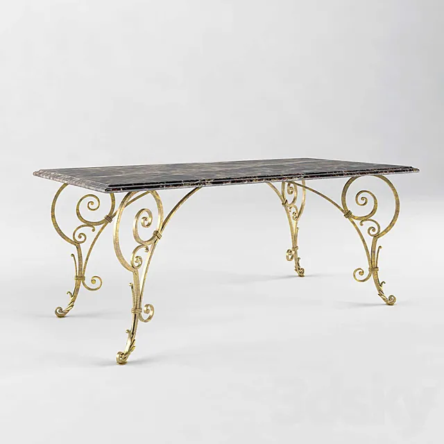 Dining table forged 3D Model