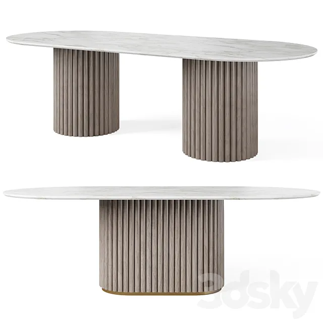 Dining Table HAMBURG by Cazarina 3D Model