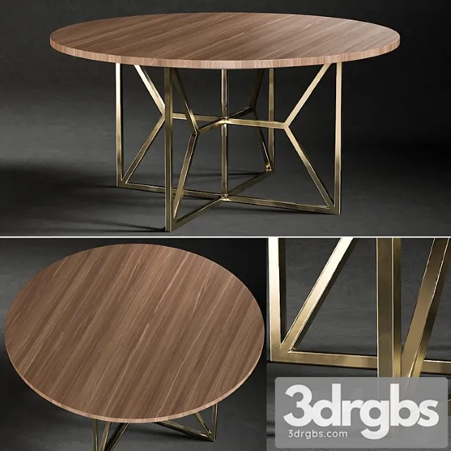 Dining table hayes acacia 2 3D Model Free
