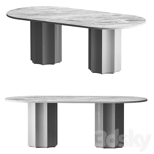 dining table Lunar mia casa 3DModel