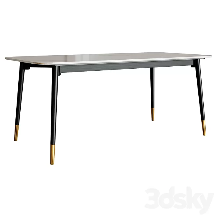 Dining table Malvern 3D Model Free