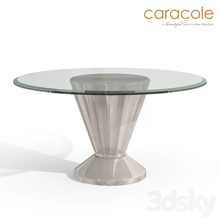 Dining table See Scallops Caracole 3D Model
