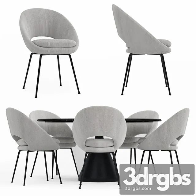 Dining table set 006 2 3D Model Free