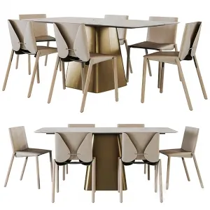 Dining Table Set - 3D - 004