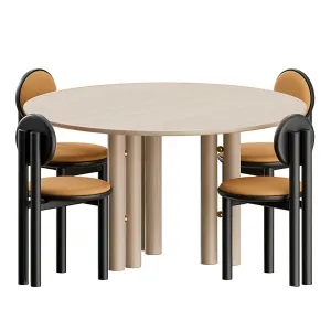 Dining Table Set - 3D - 015