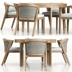 Dining Table Set - 3D - 017