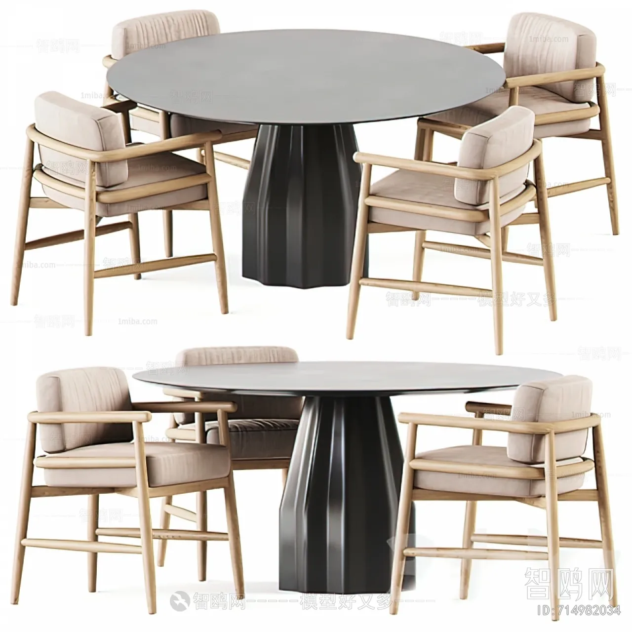 Dining Table Set - 3D - 024