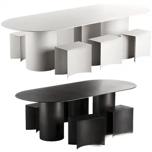 Dining Table Set - 3D - 028