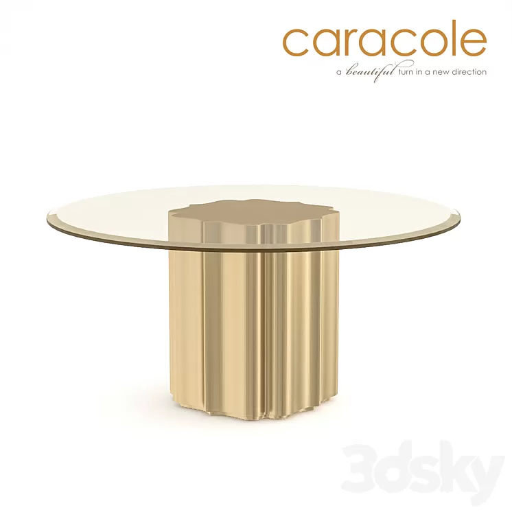 Dining table Strike Gold Caracole 3D Model