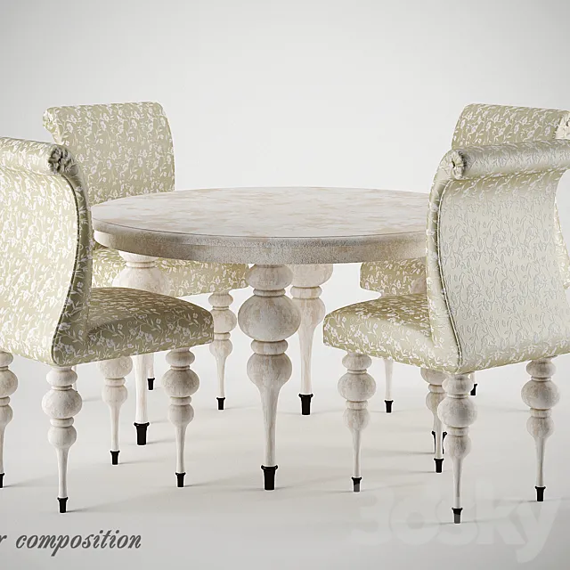 Dinner composition 3D Model