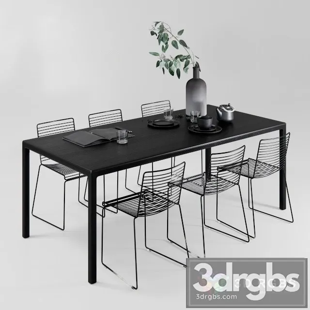 Dinner Group Hay 3D Model Free