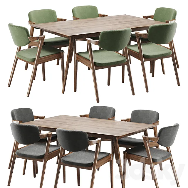 Dinning chair and table98 3D Model