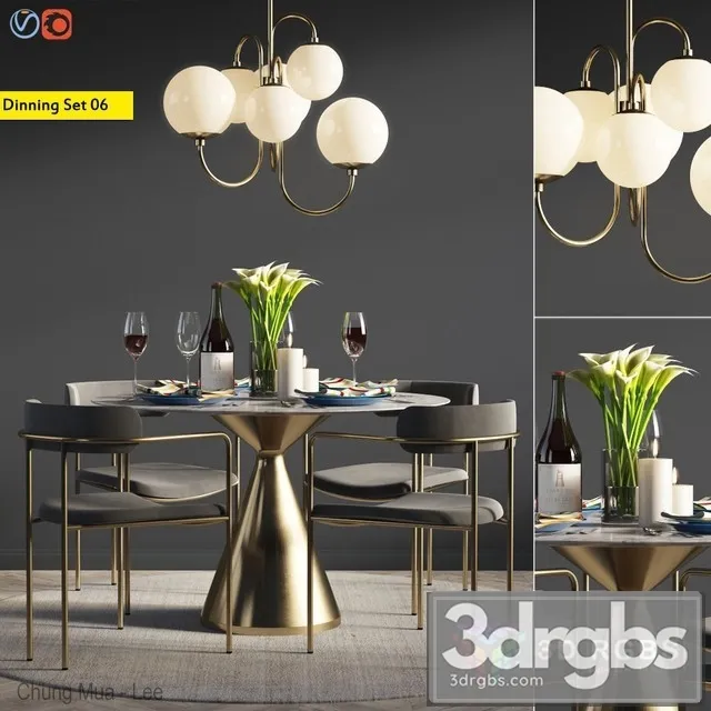Dinning Set 06 3D Model Free