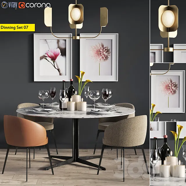 Dinning Set 07 3DModel