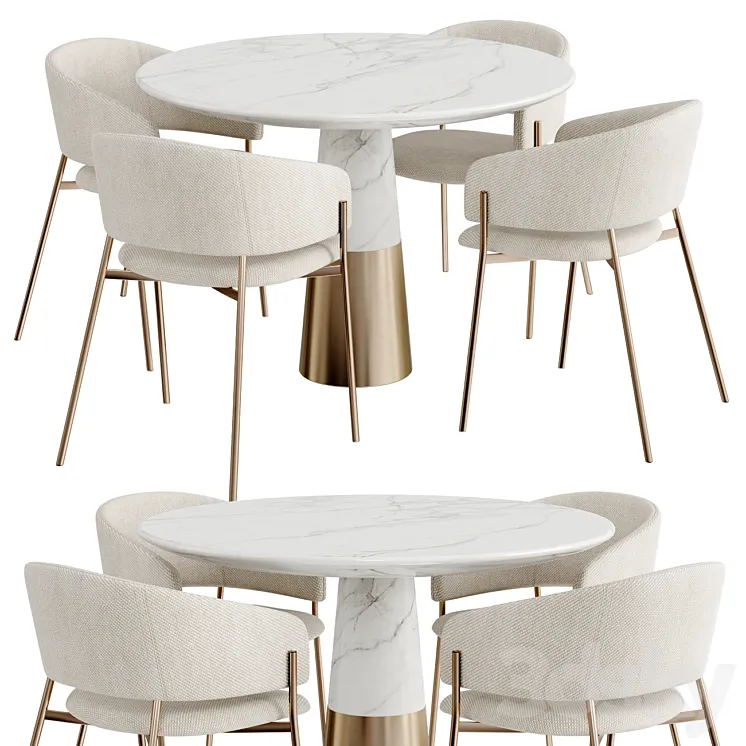 Dinning Set 101 3D Model Free