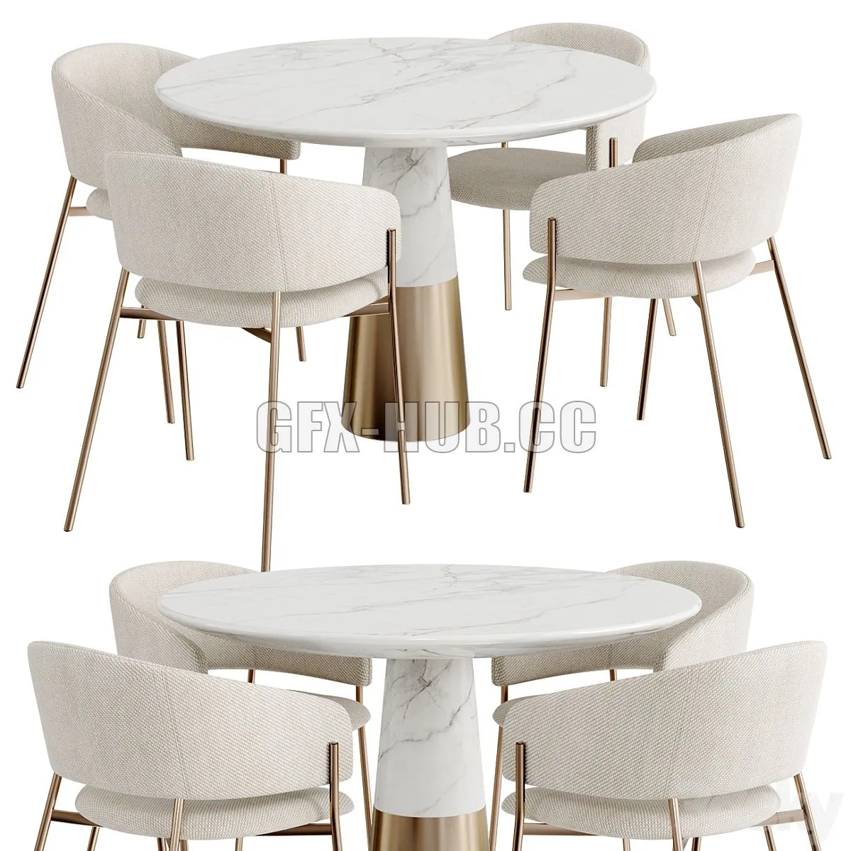Dinning Set 101 3D Model