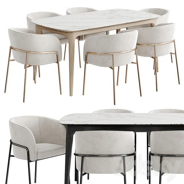 Dinning Set 124 3D Model