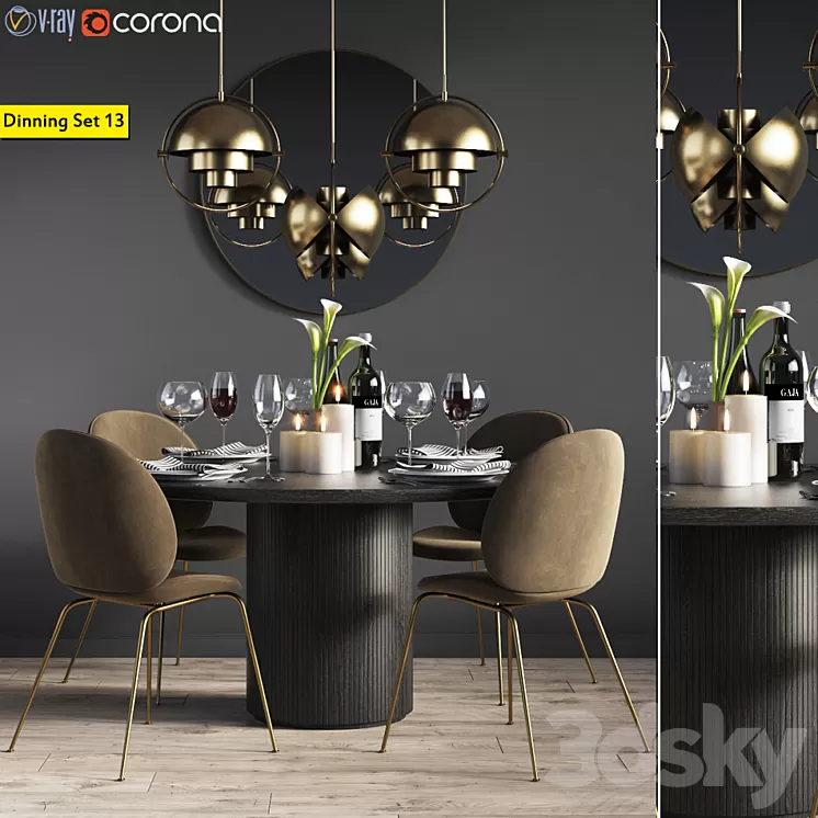 Dinning Set 13 3D Model