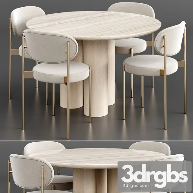 Dinning Set 16 1 3D Model Free