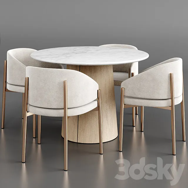 Dinning set 23 3DModel