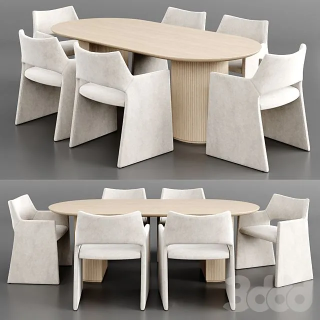 Dinning set 24 3D Model