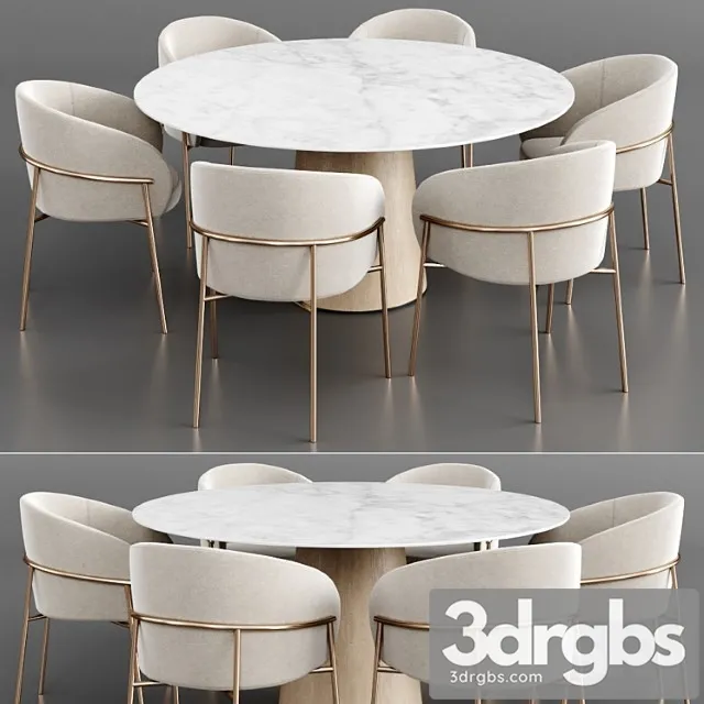 Dinning Set 26 1 3D Model Free