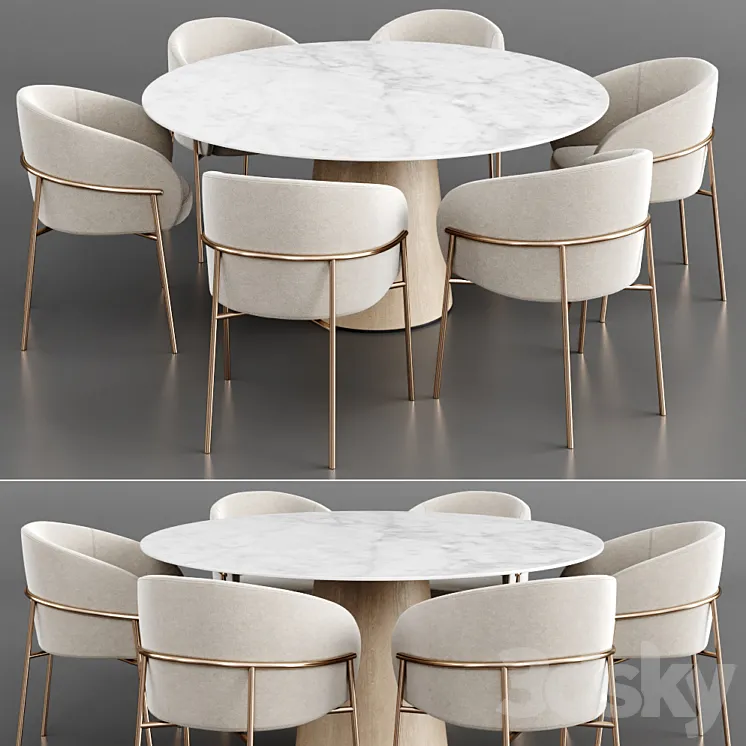 Dinning set 26 3D Model Free