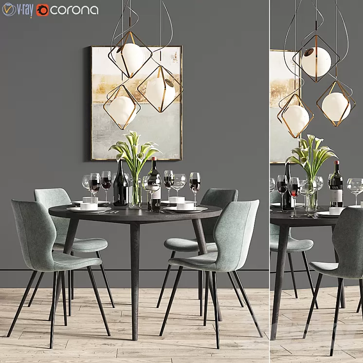 Dinning Set 28 3D Model