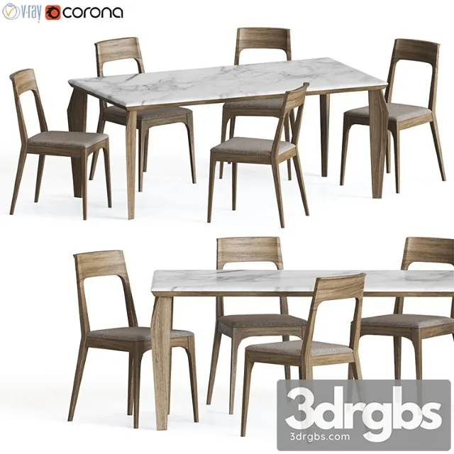 Dinning set 36_3 2 3D Model Free