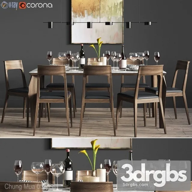 Dinning Set 3D Model Free