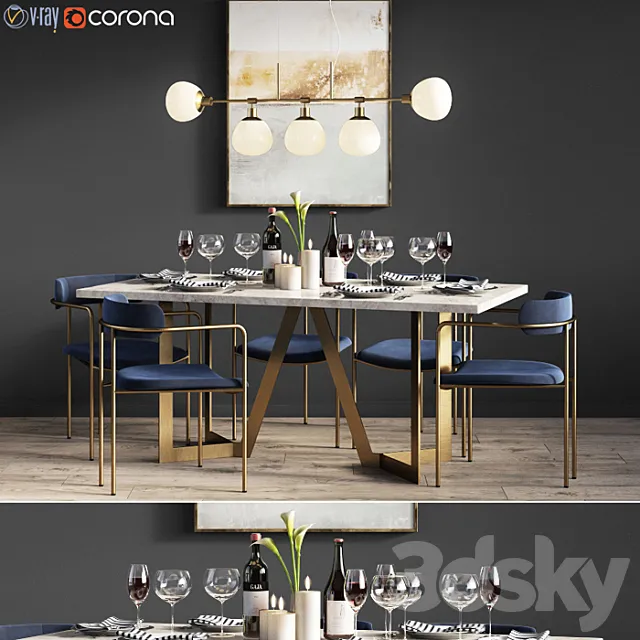 Dinning set 3D Model
