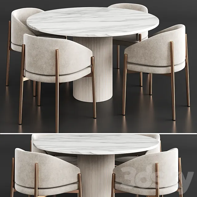 Dinning set 4 3D Model