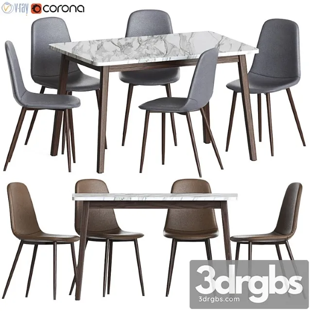 Dinning set 40 2 3D Model Download