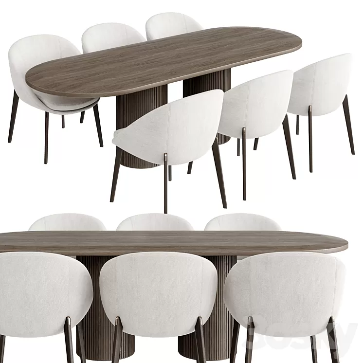 Dinning Set 42 3D Model Free