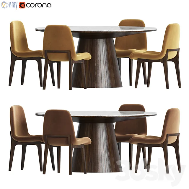 Dinning set 44 3DModel