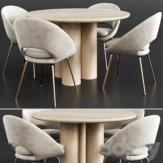 Dinning set 7 3DModel