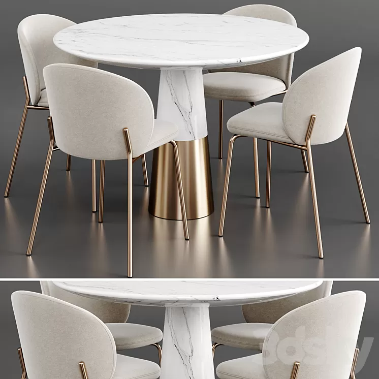 Dinning Set 73 3D Model Free