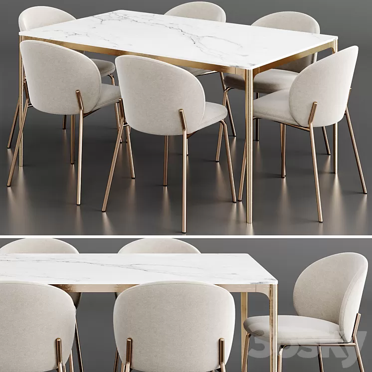 Dinning Set 74 3D Model