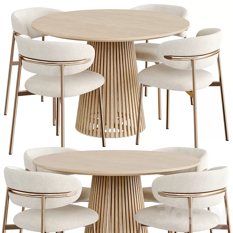 Dinning Set 75 3D Model Free