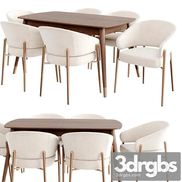 Dinning Set 84 3D Model Free