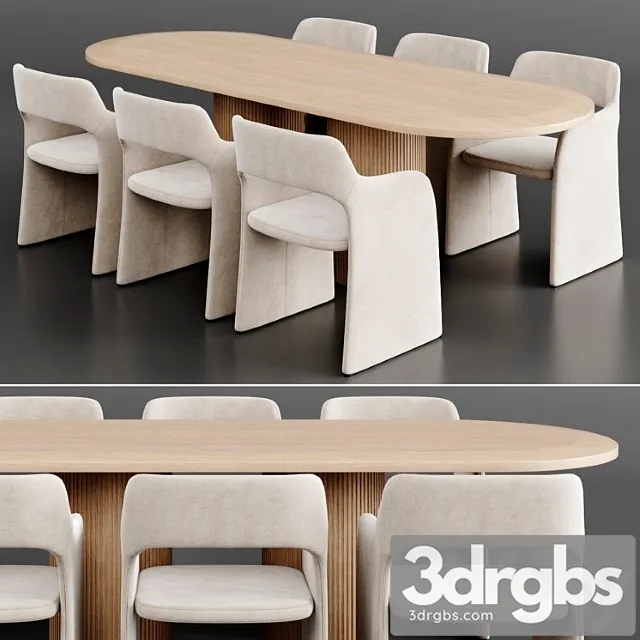Dinning set 85 2 3D Model Download