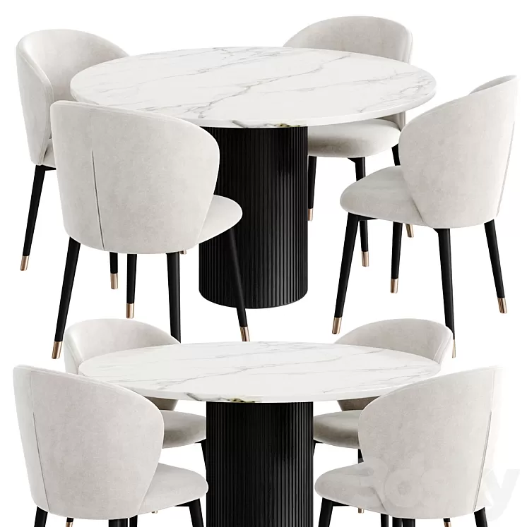 Dinning Set 86 3D Model Free