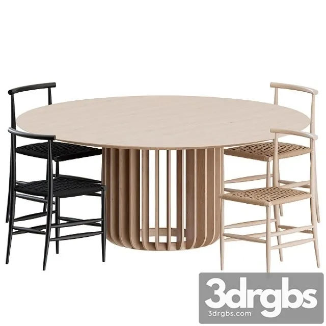 Dinning Set by Miniforms 3D Model Free