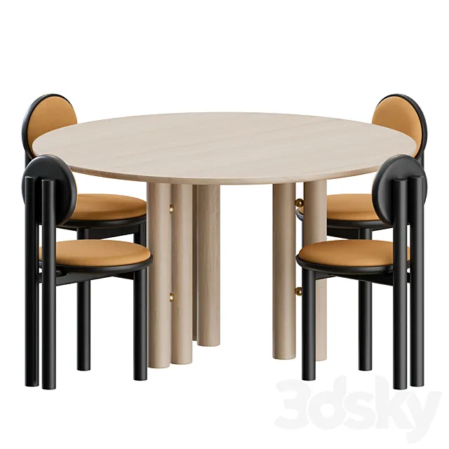 Dinning Set by Steven Bukowski 3DModel